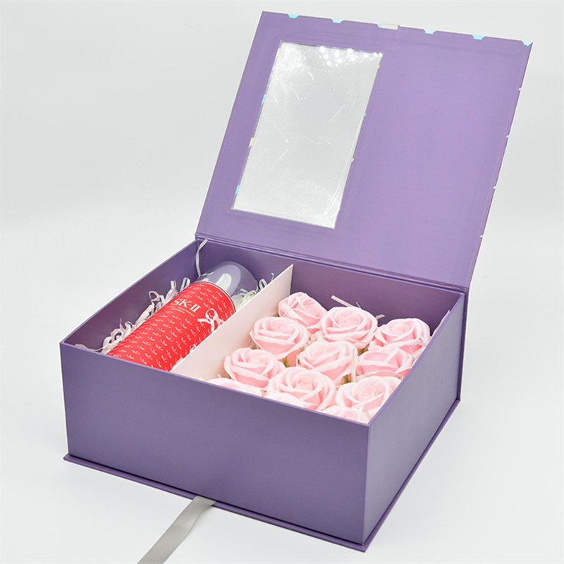 Wholesale Customized Cartoon Printing Color Paper Box Soap Rose Flower Packaging Box Paper Gift Box With Ribbon