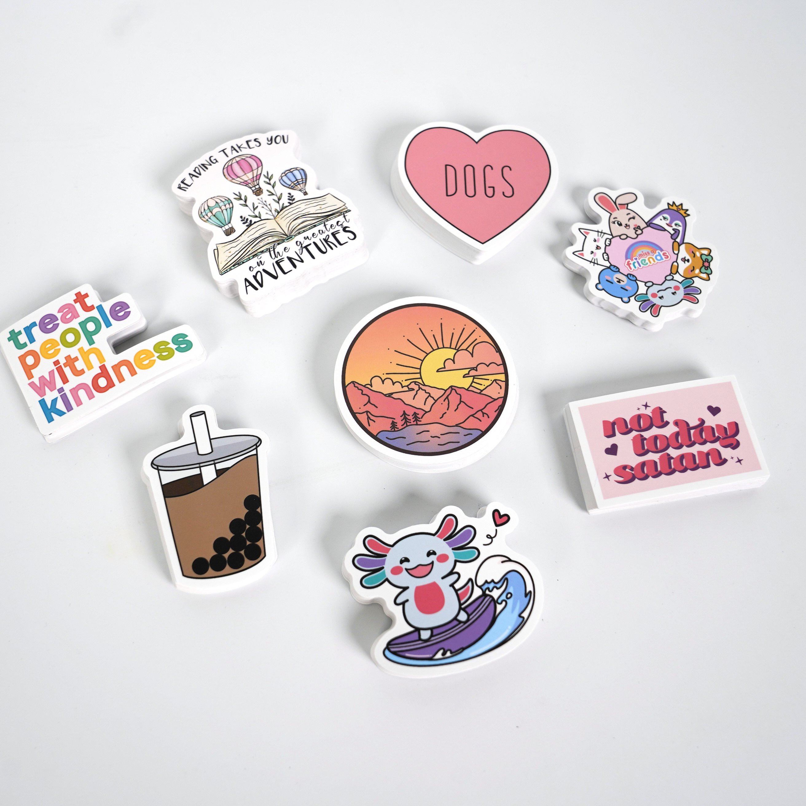 OEM Crack Easy Peel UV Proof PVC Decorative Die cut Cartoon Stickers Holographic Vinyl Decal Stickers Custom Stickers