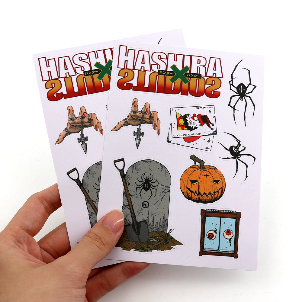 Customized Adhesive Waterproof Sticker Paper Sheet Promotional Custom Cartoon Cute Kiss Cut Stickers