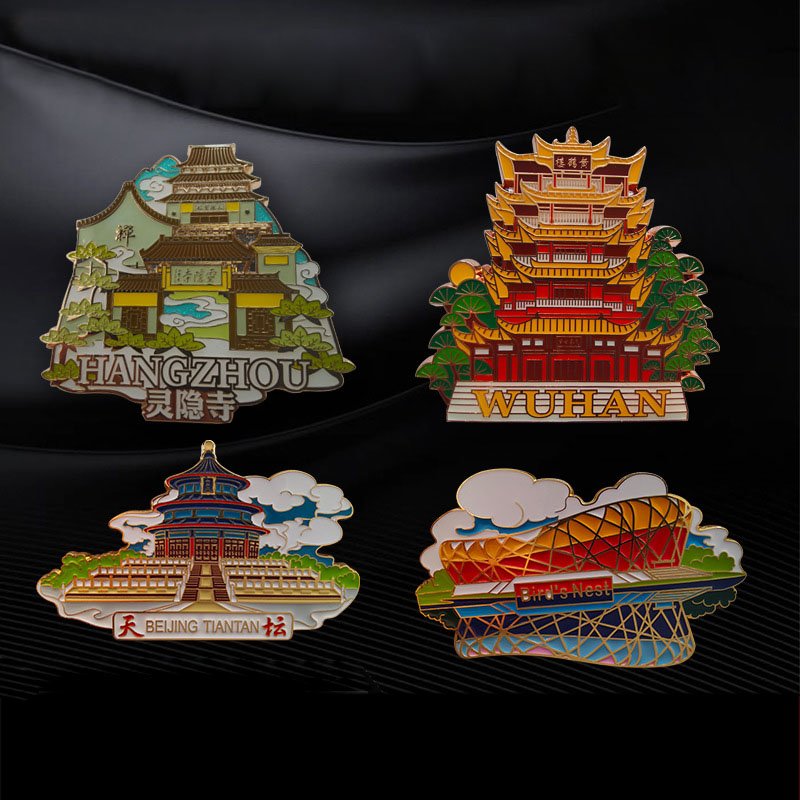 Customized Souvenirs Fridge Magnets Refrigerator Sticker Home Decoration Accessories Arts Crafts Metal Zinc Alloy Fashion CN