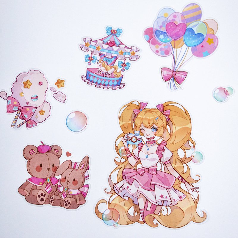 Custom Design Die Cut Waterproof Cartoon Logo Sticker Label Transparent Vinyl Adhesive Print Hologram Advertising Stickers Sheet