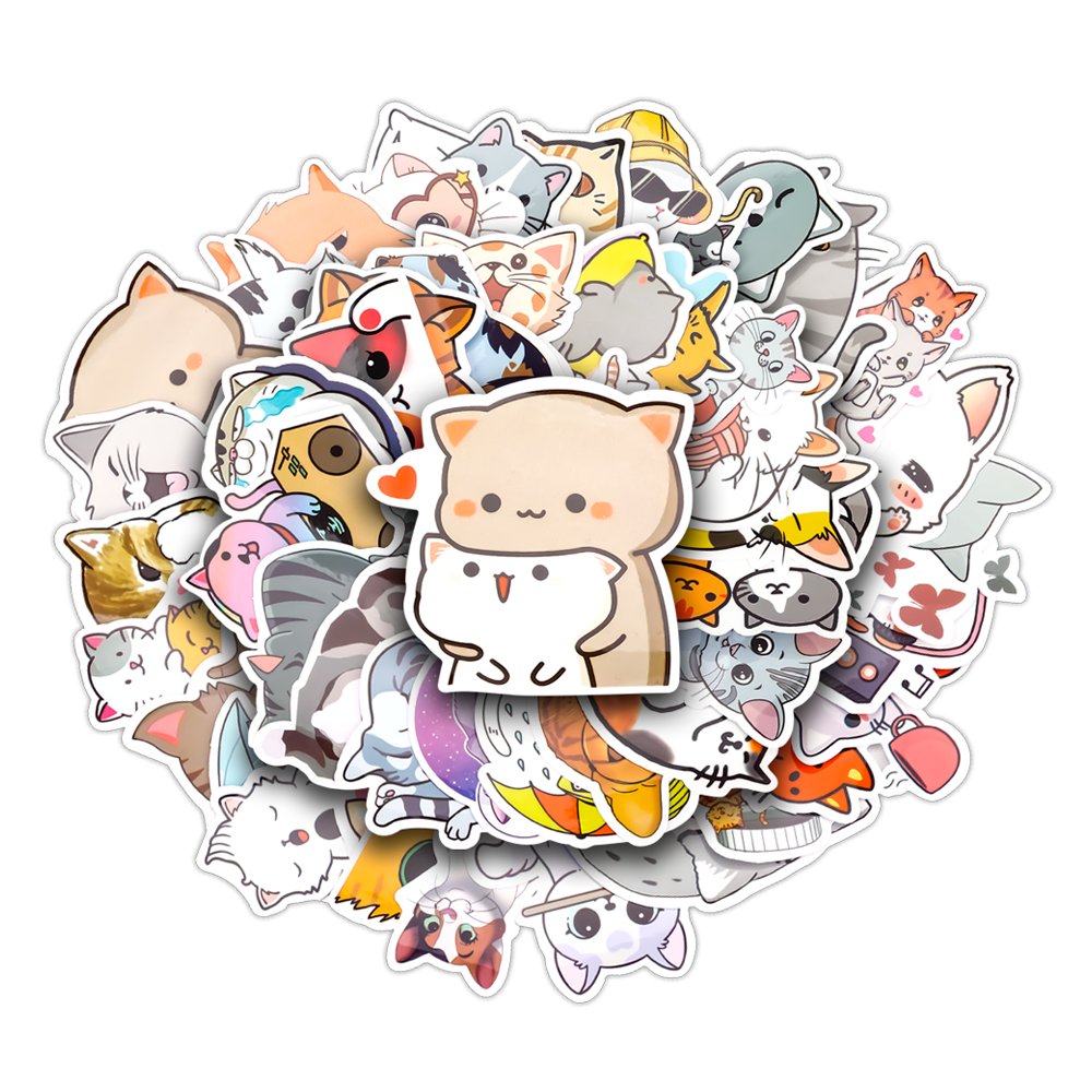 Custom Design Logo Personalized Die Cut Self Adhesive Waterproof Cartoon Sticker Vinyl Print Die Cut Sticker Label