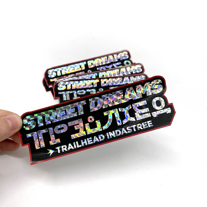 Custom Hologram Die Cut Sticker Adhesive Stickers Vinyl Waterproof Rainbow Printing Custom Logo Holographic Stickers for Kids