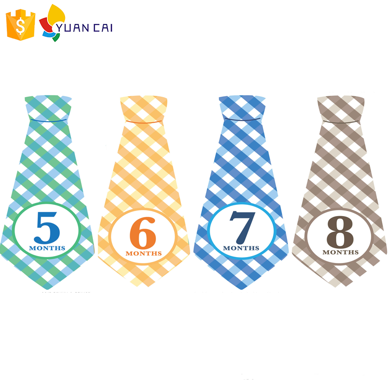 customized logo waterproof vinyl sticker printing Monthly Baby decorative Stickers Baby Boy Month 1-12 Milestone Sticker