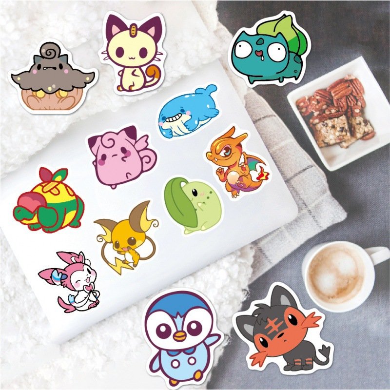 Custom Waterproof Cartoon Stickers Laptop PVC Vinyl kawaii Cute Anime Sticker