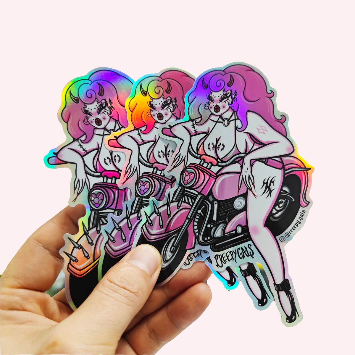 Romantic hologram die cut sticker Custom holographic die-cutting sticker adhesive Waterproof cute decorative stickers