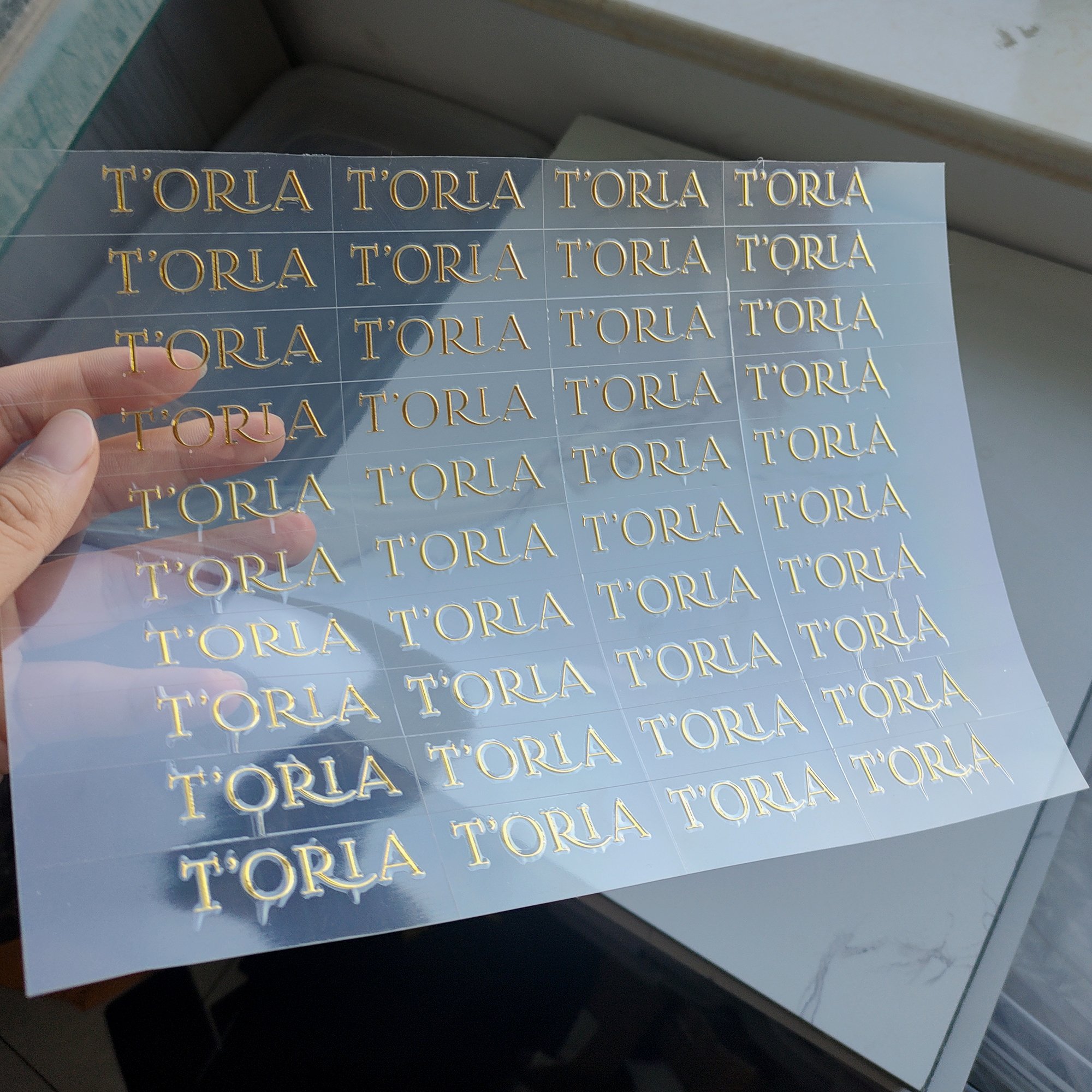 pack die cut uv waterproof custom logo sticker