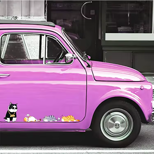 Weather Resistant Custom Logo Print PVC Vinyl Anime Funny Cat Decal Car Sticker