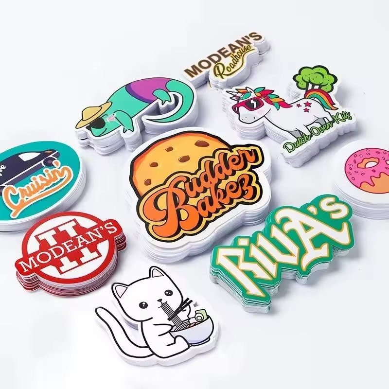 Anime Stickers PVC Resist Printing Waterproof Durable White Vinyl PVC Self Adhesive Die Cut Custom Stickers