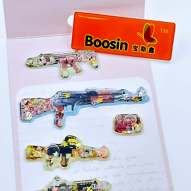 Hot Selling Custom Die Cut PVC Stickers Water Injection UV Printed Adhesive Labels PET and Plastic Material