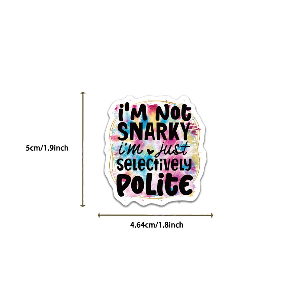 50pcs Sarcastic Stickers Funny Boho Sarcastic Stickers for Adults Snarky Humorous Quotes Stickers
