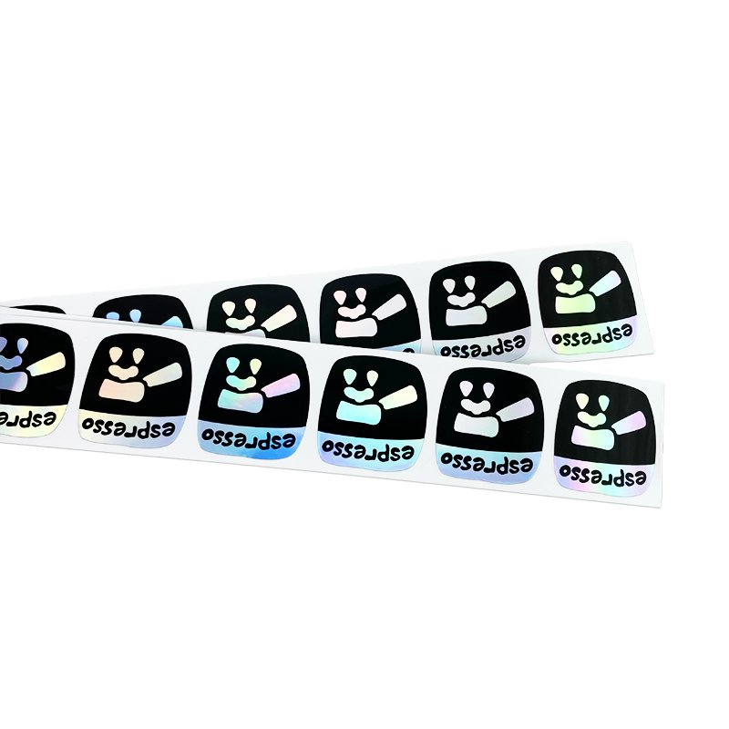 Wholesale custom deluxe self-adhesive vinyl waterproof laser label packaging holographic waterproof stickers