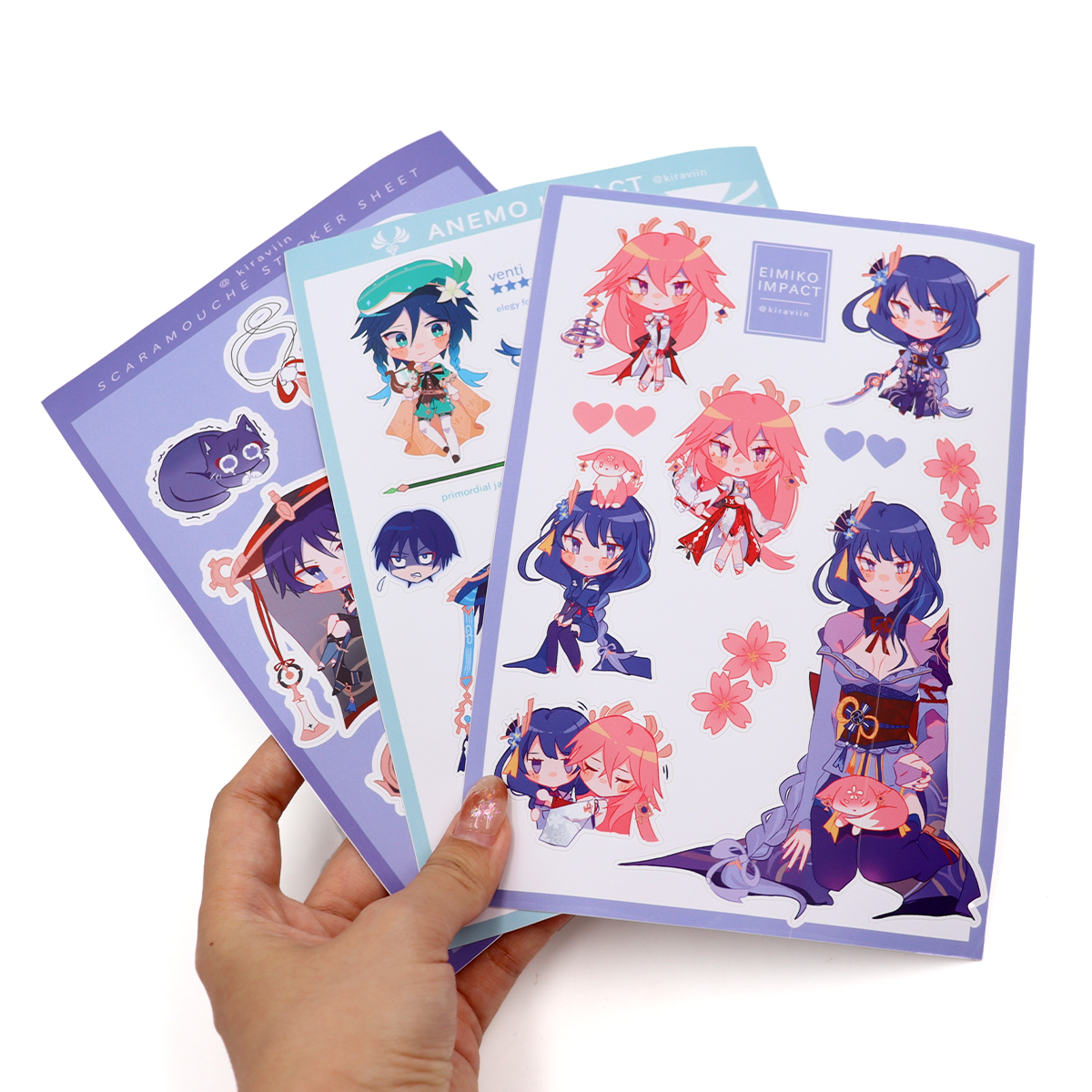 Personalized Logo Custom Self adhesive Vinyl Waterproof Kiss Cut Cartoon Sticker Sheet Printing