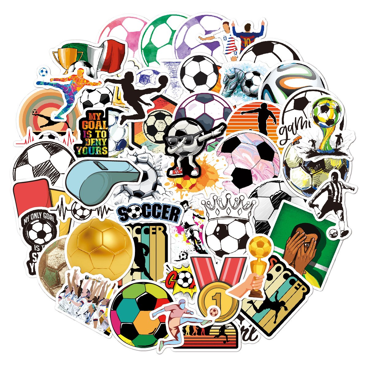 Cartoon graffiti fan rave football sticker sticker waterproof