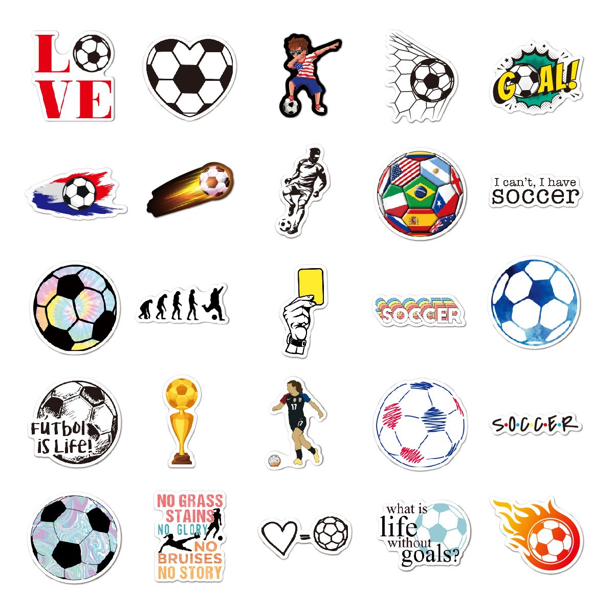 Cartoon graffiti fan rave football sticker sticker waterproof