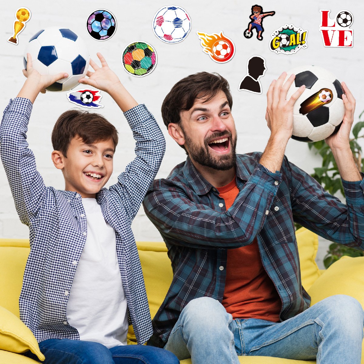 Cartoon graffiti fan rave football sticker sticker waterproof