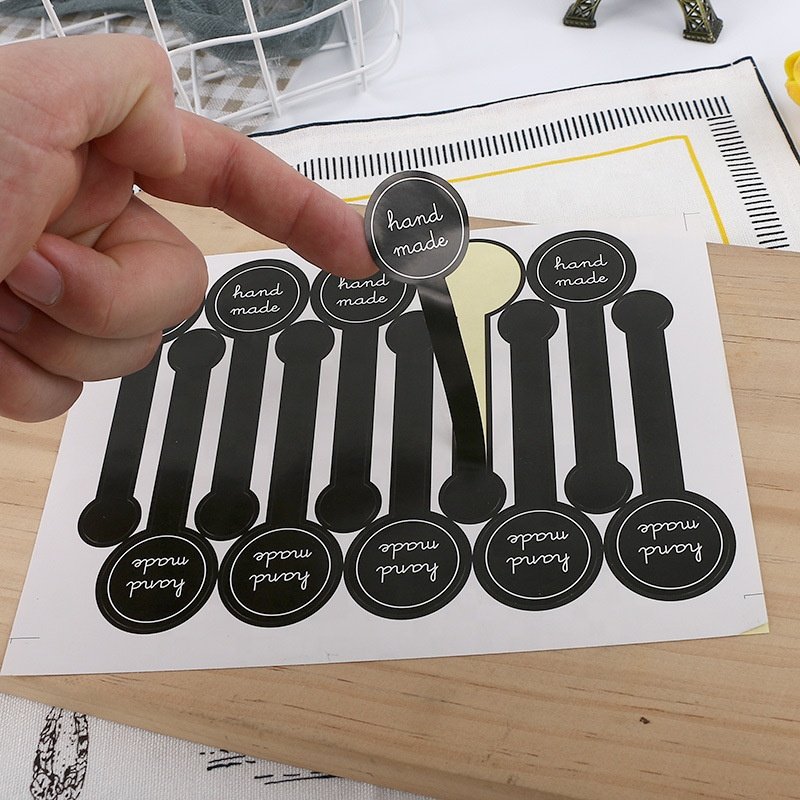 Box printing custom logo die cut decorative cartoon barcode label sticker sheet