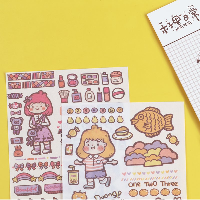 Japanese Instagram Influencers do not Duplicate Accounts Stand up Cartoons Cheap and Affordable Girl Stickers