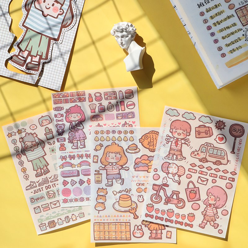 Japanese Instagram Influencers do not Duplicate Accounts Stand up Cartoons Cheap and Affordable Girl Stickers