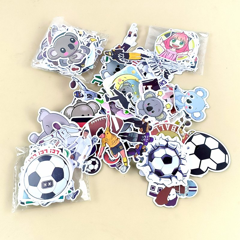 New Butterfly Color Animal Cartoon Sticker Die Cut Vinyl PVC Car Sticker waterproof printing logo gloss vinyl holographic