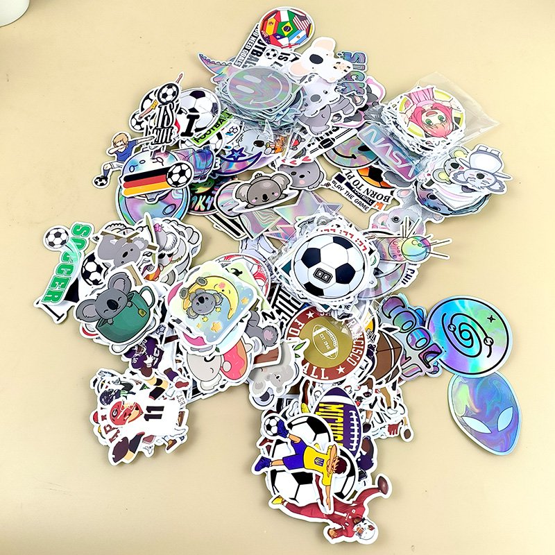 New Butterfly Color Animal Cartoon Sticker Die Cut Vinyl PVC Car Sticker waterproof printing logo gloss vinyl holographic