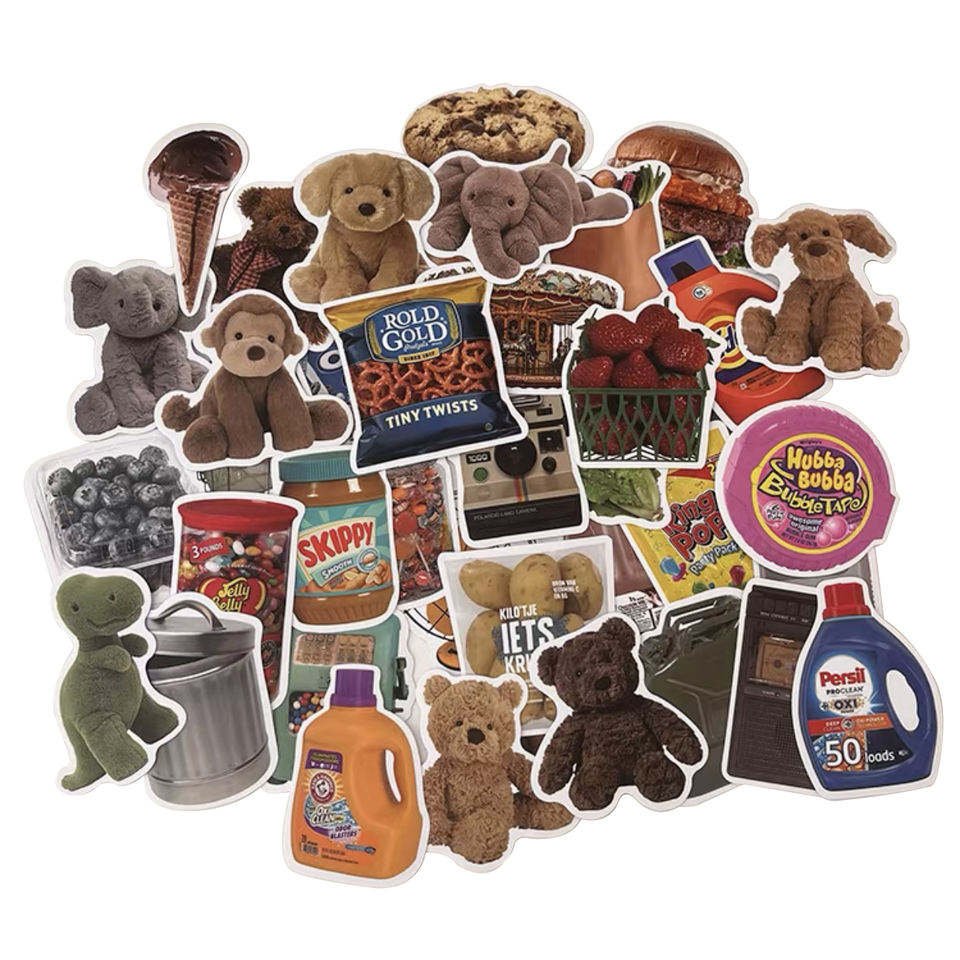 Customized Cute Cartoon Sticker Scrapbooking Supplies Die Cut Anime Silver Heat Seal Metal Handbook Stickers For Girls