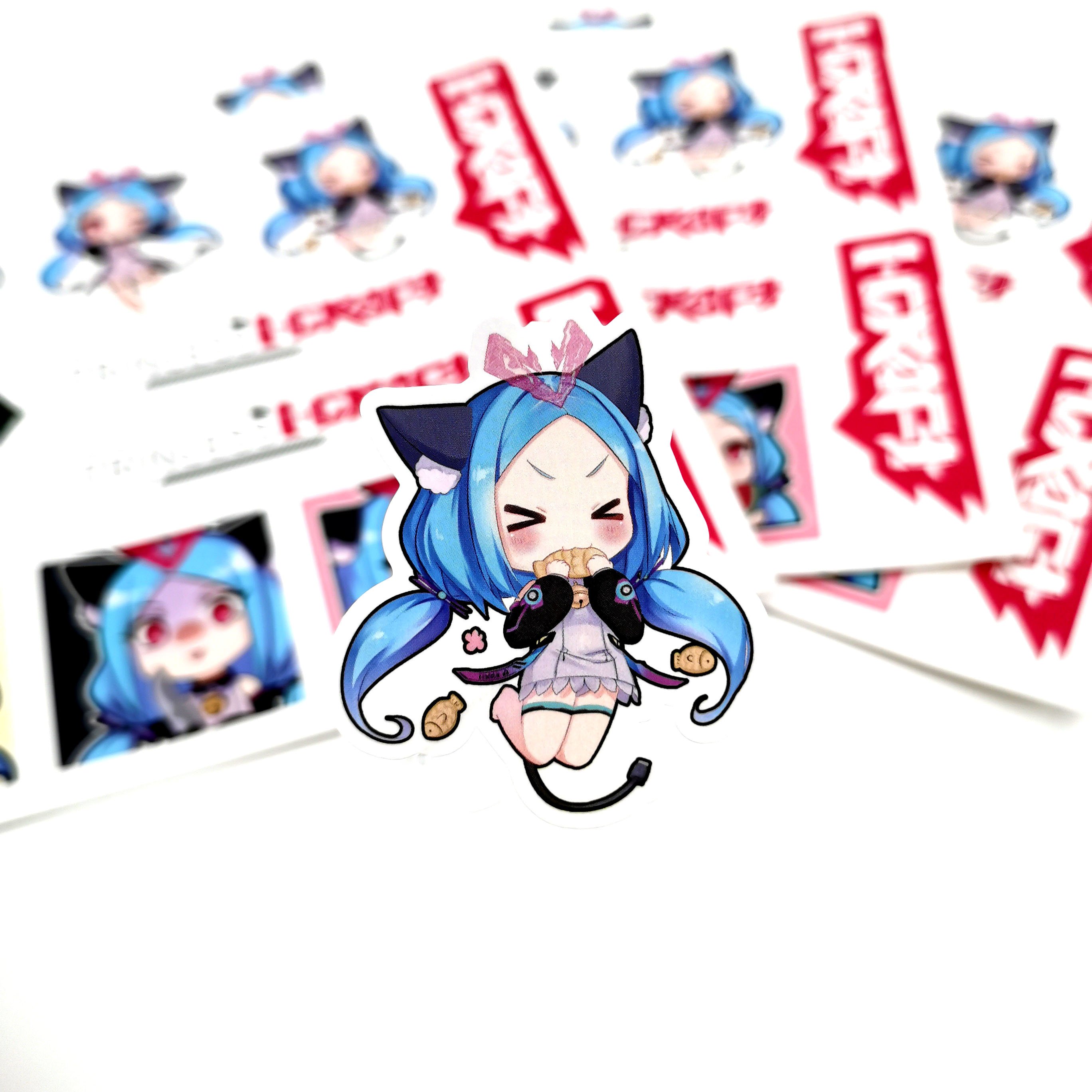Custom Logo Die Cut Sticker Anime Decorative Waterproof PVC Kiss Cut Sticker Printing Adhesive Vinyl Cartoon Stickers Sheet