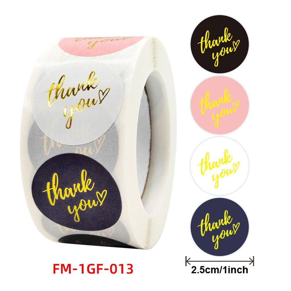 1inch gold foil round label sticker clothes candle gift packaging thank you for supporting my small business stickers roll