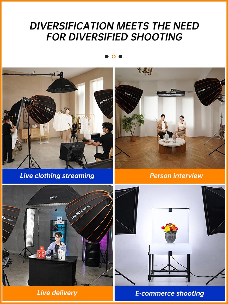 Godox SK400 IIV 400Ws LED Studio Strobe Flash Light 2.4G Wireless X System GN65 5600K Pentax Battery Powered Remote