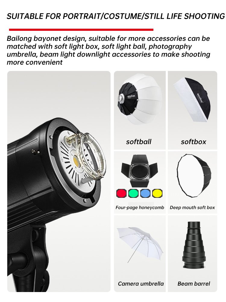 Godox SK400 IIV 400Ws LED Studio Strobe Flash Light 2.4G Wireless X System GN65 5600K Pentax Battery Powered Remote