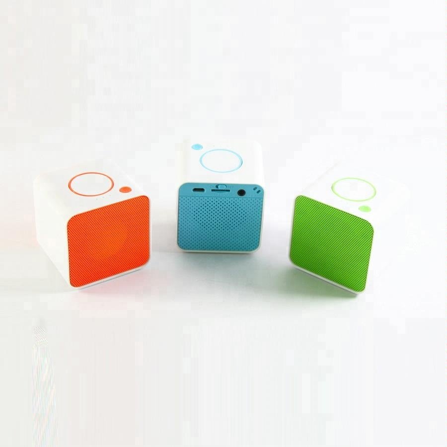 High Quality Mini Cube Bluetooth Speaker Portable 3W Plastic Mobile Phone Computer Accessory Aux Outdoor Parties Box