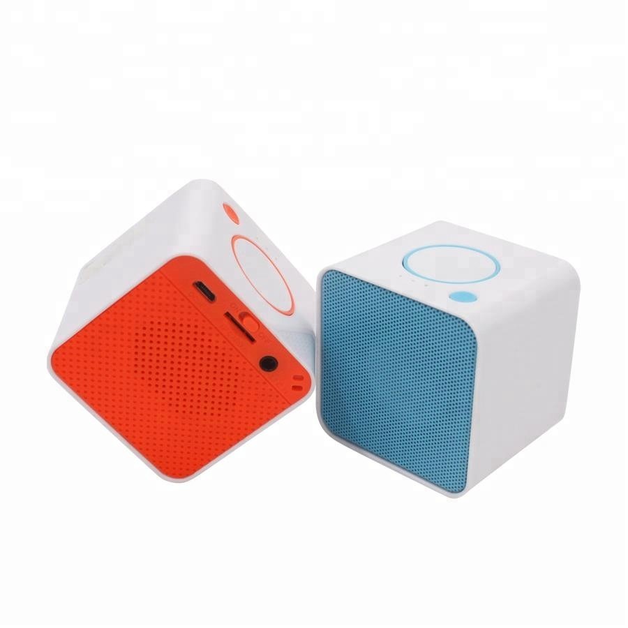 High Quality Mini Cube Bluetooth Speaker Portable 3W Plastic Mobile Phone Computer Accessory Aux Outdoor Parties Box