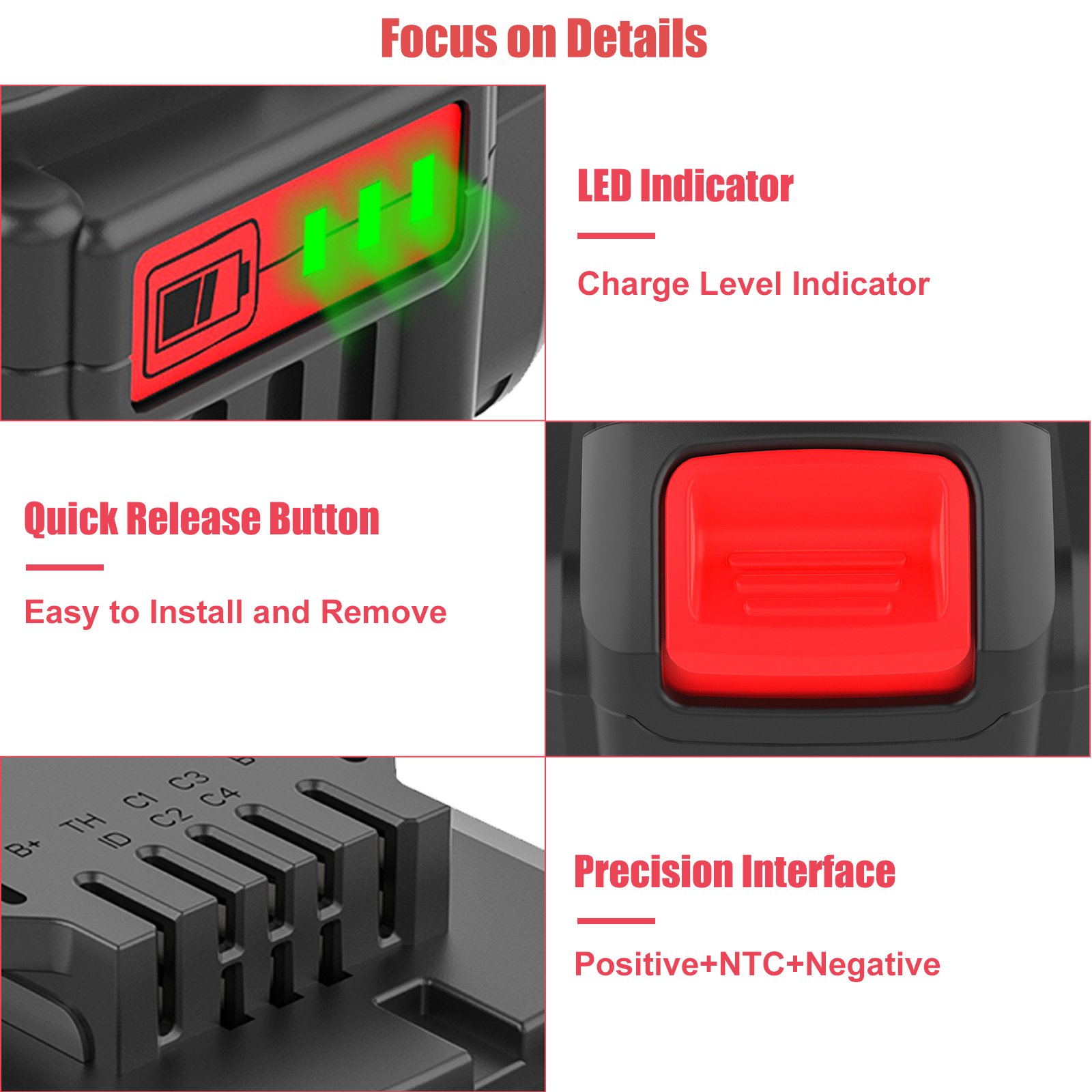 Replacement 20V Power Tool Battery Lithium Ion Battery Pack For Power Tool Cordless Drill Combo Kit DCB200