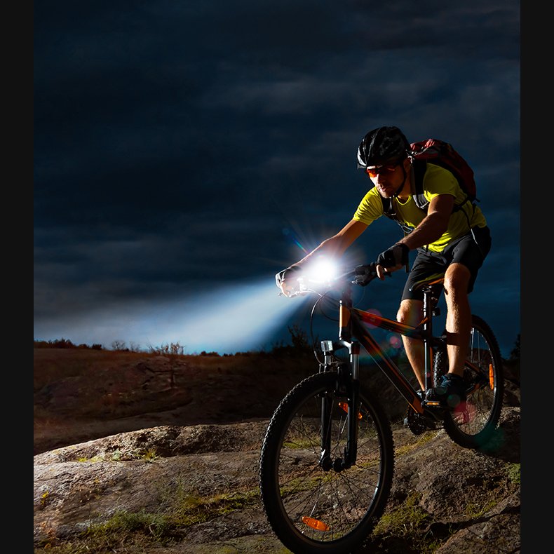 Phoenix Wholesale Rechargeable Head Spoke Mountain Front Accessories Motor Signal Led Waterproof Bike Light With Phone Holder
