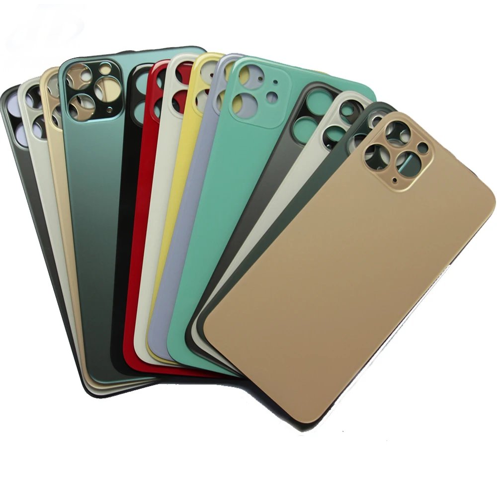 Big Hole Back Cover Replacement for iPhone 8G X XR 11PM 12Mini 13Plus 14 15PM Back Glass Battery Rear Door Housing Wide Large
