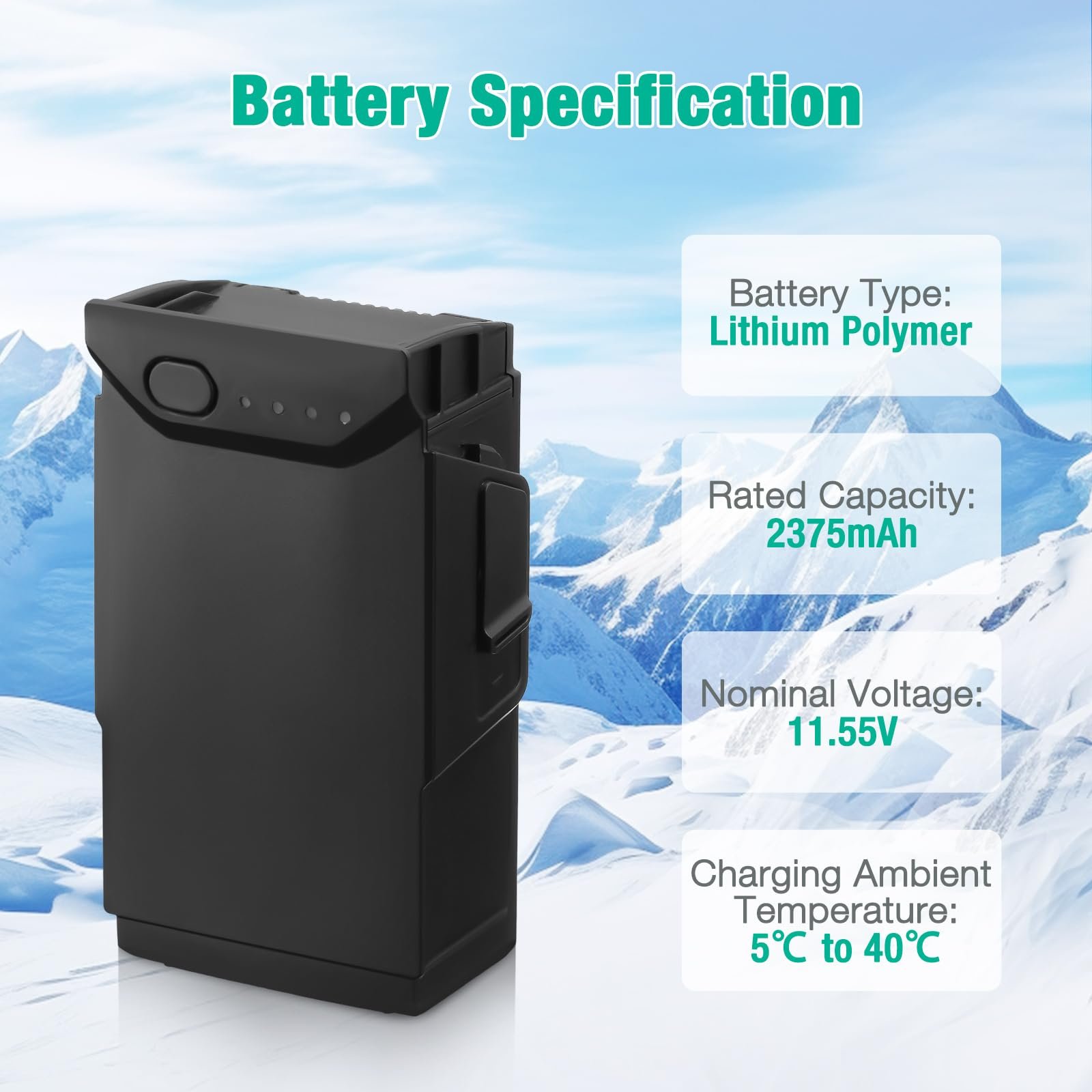 2375 mAh 21Mins Flight Time Intelligent Flight LiPo Battery for DJI Mavic Air Drone Replacement Accessories