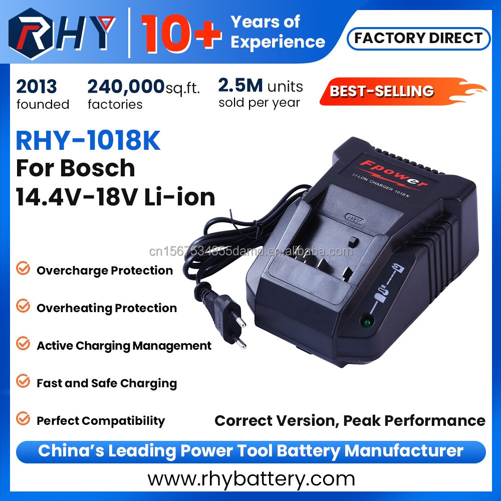 CE 1018K Fast Drill Battery Chargers Adapter For Boschs 14.4V-18V Battery Charger Boschs Battery 18V GBAs BC660 AL1820CV BC1880