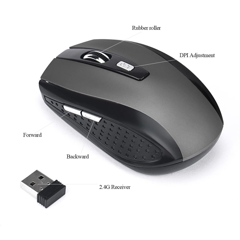 Keywin Wholesale Custom 6D High Quality 2.4g Wireless Mouse Multi-color 1200dpi Wireless Mouse Office Laptop Computer Accessory