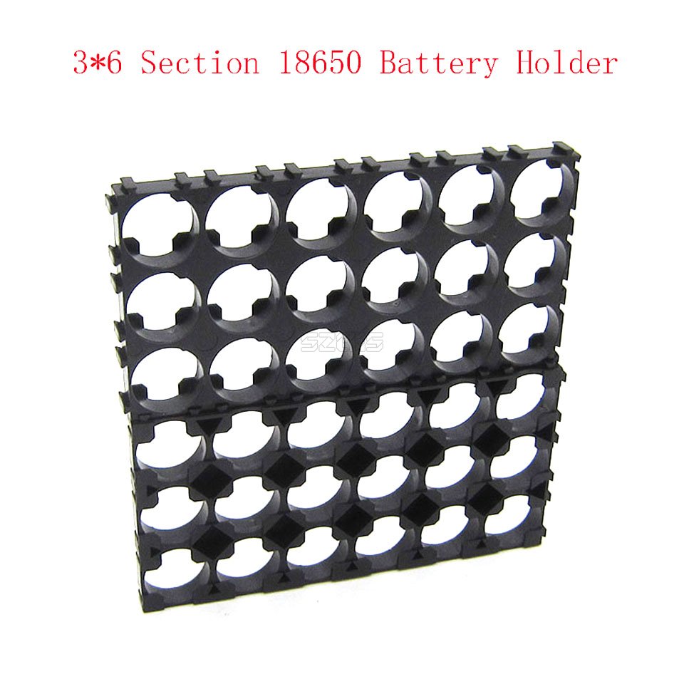 18650 Battery Holder Bracket Cell Safety Anti Vibration Plastic 3*6 18650 Battery Brackets For 18650 Batteries