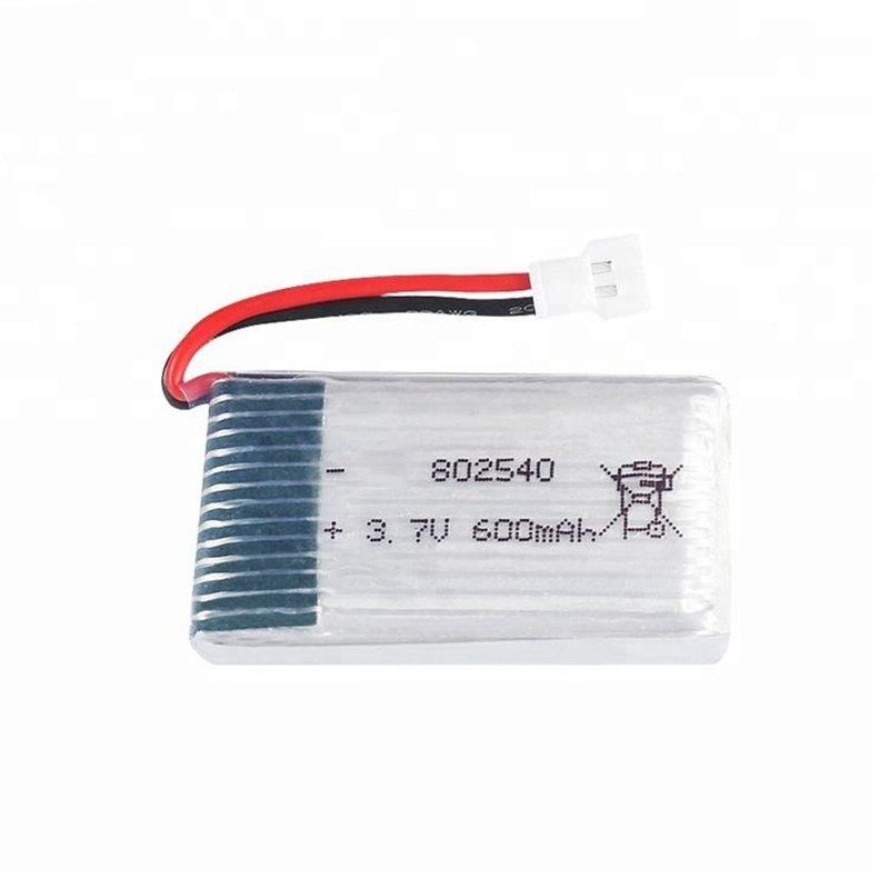 Lithium Ion Rechargeable Battery 3.7V 600mAh 802540 25C RC Drone Quadcopter Batteries For Airplane Toys Aircraft Remote Toy