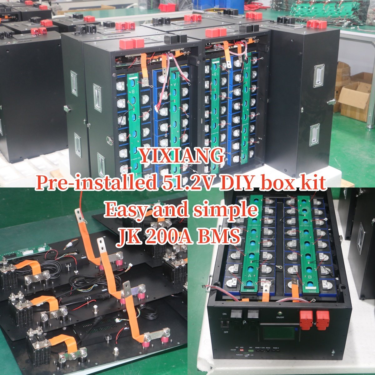 YIXIANG EU US stock 51.2V 280Ah 15kwh lifepo4 battery lifepo4 48v case empty lifepo4 diy box