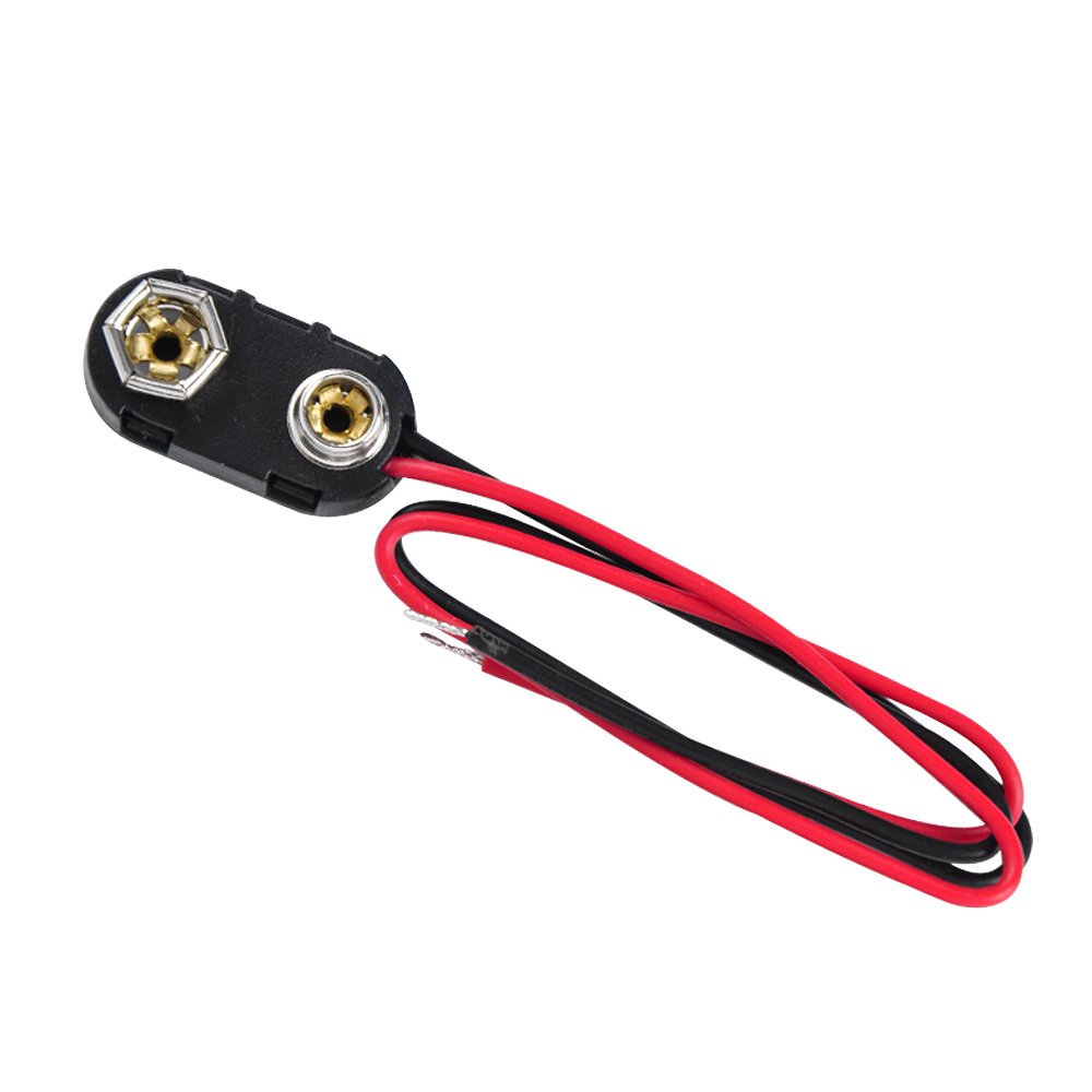 turdy T-Shaped 9V Battery Terminal Clip with Hard Shell Reliable Connections for Instruments & Testers Battery Accessories