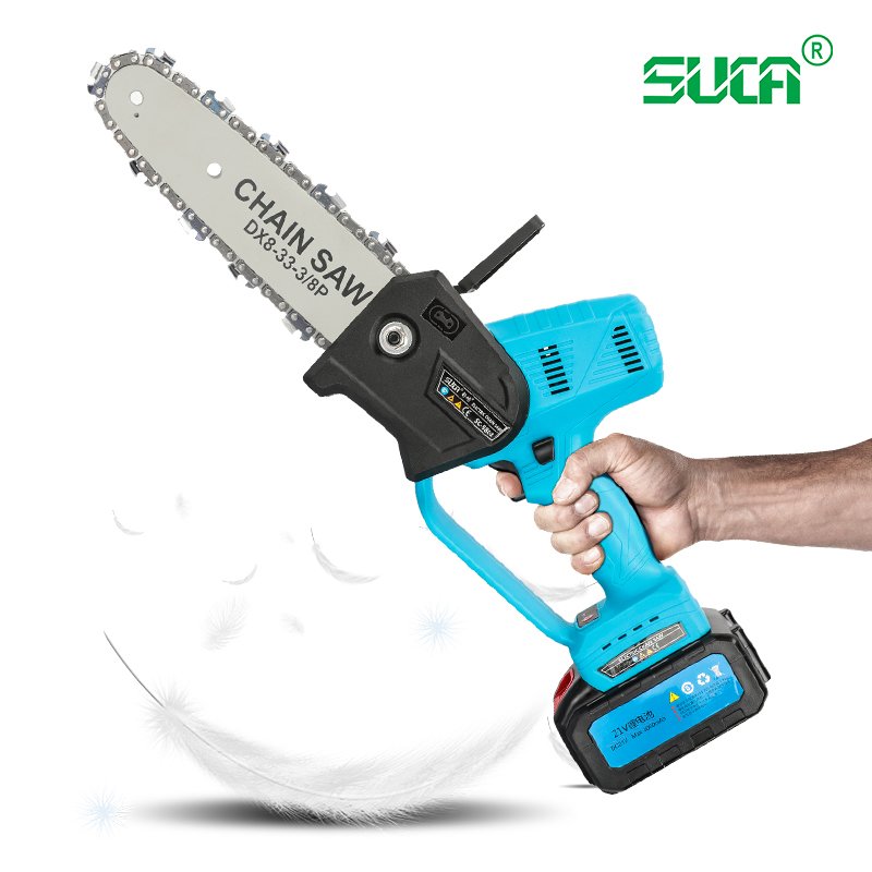 Professional 21V Wood Cutter Saw Cordless Lithiuum Battery Chain Saw Portable Electric Chainsaw with Accessories