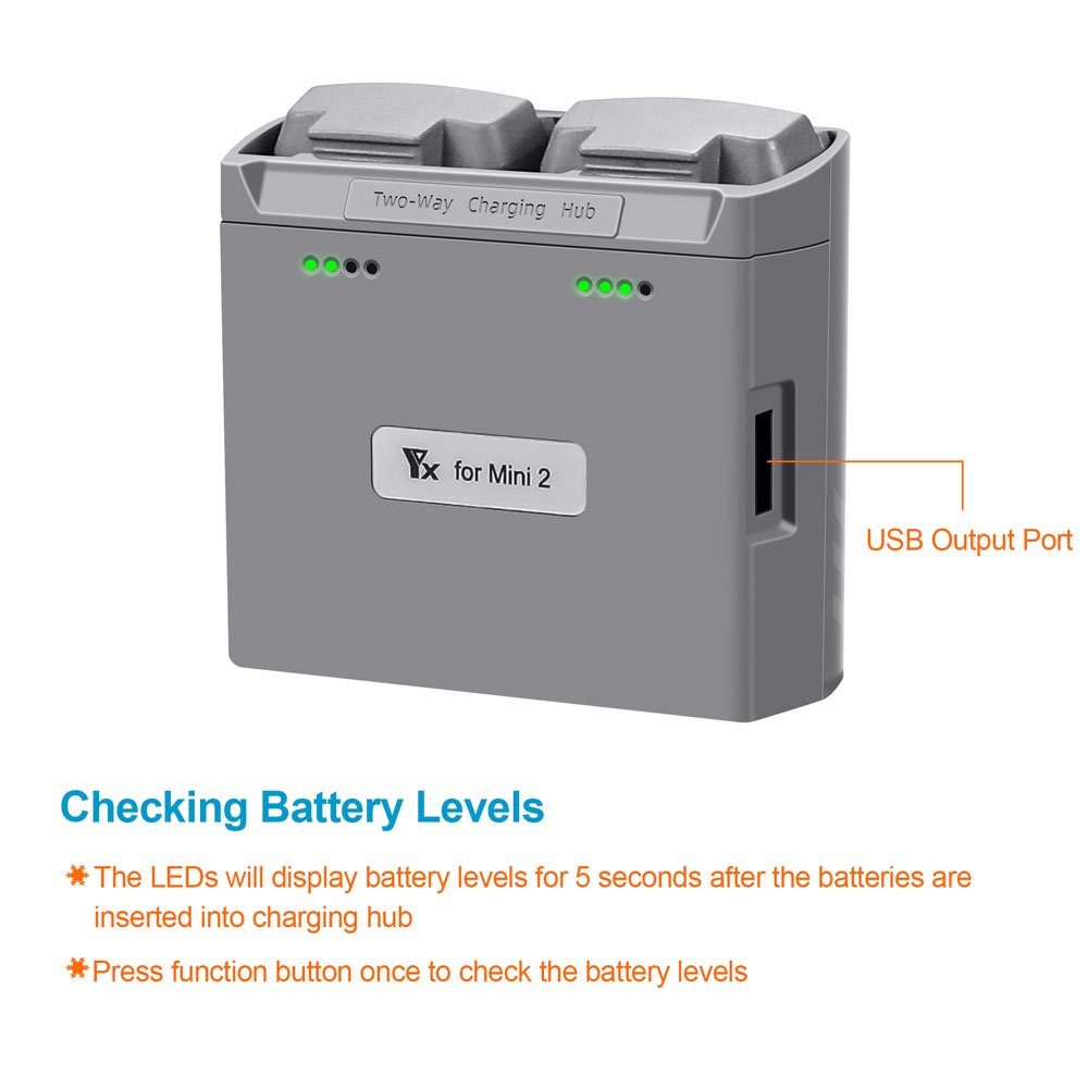 Battery Charger Two-Way Charging Hub Drone Batteries USB Charger Drone Accessories For DJI Mavic Mini 2/Mini SE