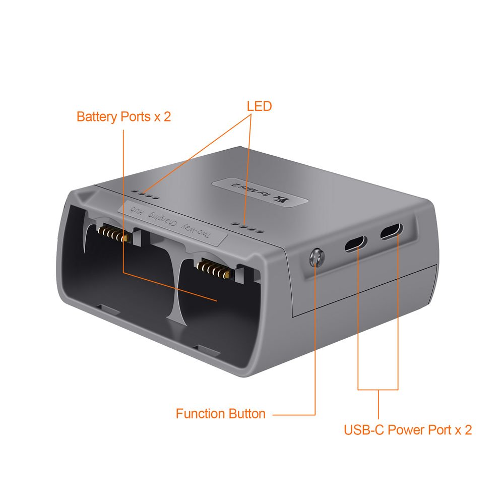 Battery Charger Two-Way Charging Hub Drone Batteries USB Charger Drone Accessories For DJI Mavic Mini 2/Mini SE