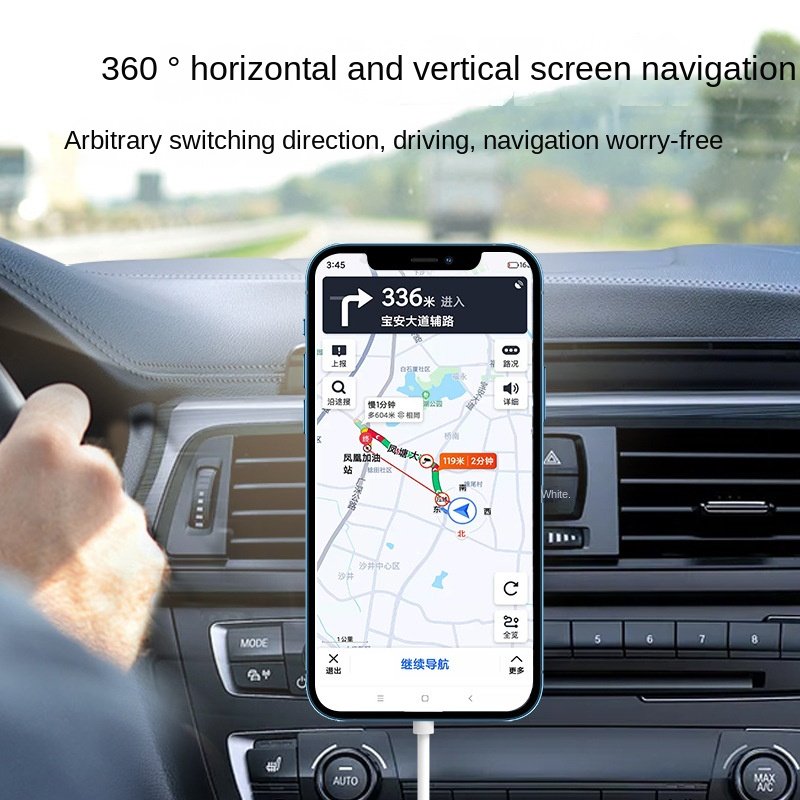 Cross-border source factory magnetic suction car wireless charging for series fast mobile phone