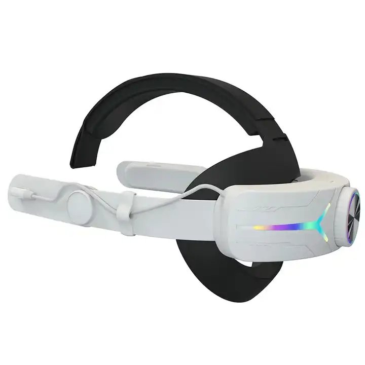 New VR Head Strap With 8000 mAh Battery RGB Light Adjustable Elite Strap For Meta Quest 3 VR Accessories