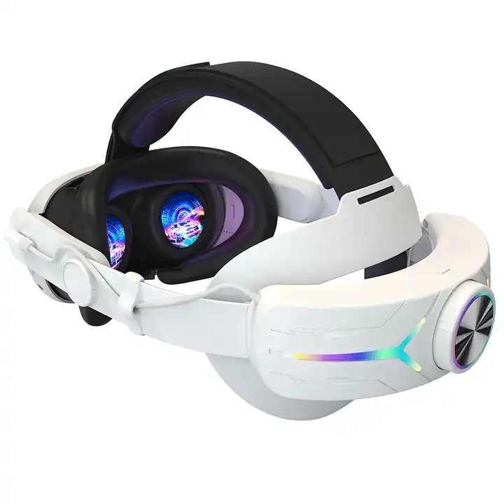New VR Head Strap With 8000 mAh Battery RGB Light Adjustable Elite Strap For Meta Quest 3 VR Accessories