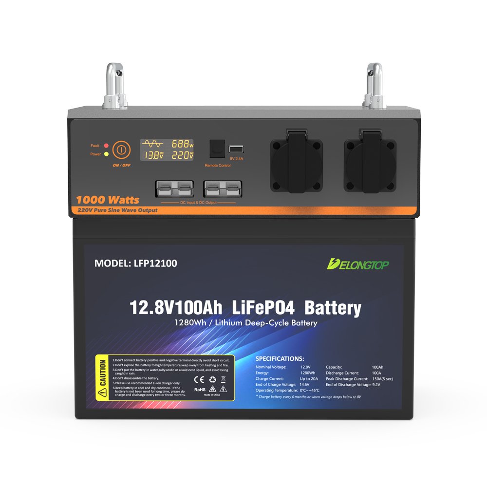 Hot Selling DELONGTOP Lifepo4 Battery 12V 24V 48V 7Ah 10Ah 12Ah 50Ah 100Ah 200Ah 400Ah Golf Cart Batteries Power Station