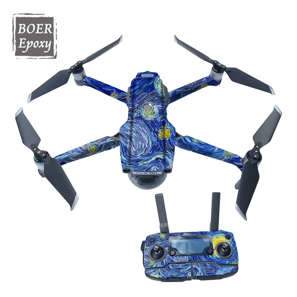 Aikusu wholesale custom waterproof drone vinyl skin decals sticker for DJI accessories